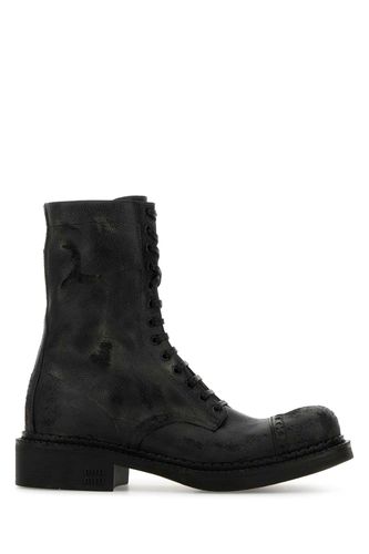 Miu Miu Leather Ankle Boots - Miu Miu - Modalova