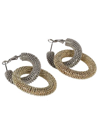 Beaded Double Earrings - Fabiana Filippi - Modalova