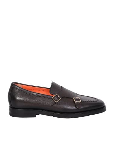 Double Strap Monk Shoes - Santoni - Modalova