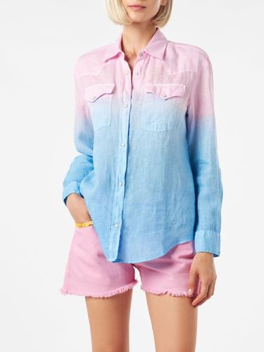 Woman Shirt With And Blue Gradient Colors - MC2 Saint Barth - Modalova