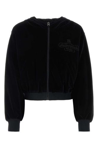 Black Chenille Sweatshirt - Dolce & Gabbana - Modalova