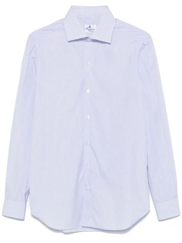 Light Blue And Cotton Striped Shirt - Finamore - Modalova