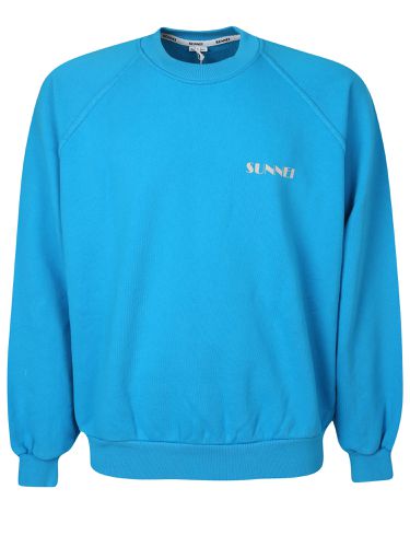 Logo Print Round Neck Sweatshirt - Sunnei - Modalova