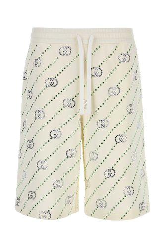 Embellished Cotton Bermuda Shorts - Gucci - Modalova