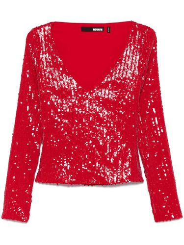 Sequins Ls V-neck Top - Rotate by Birger Christensen - Modalova