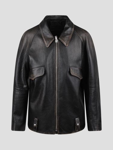 Prada Leather Jacket With Belt - Prada - Modalova