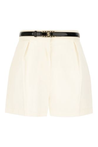 Ivory Wool Shorts - Elisabetta Franchi - Modalova