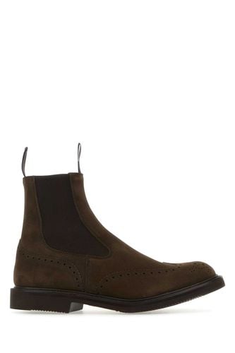 Khaki Suede Henry Ankle Boots - Tricker's - Modalova