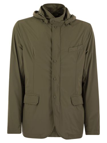 Technical Fabric Jacket With Hood - Herno - Modalova