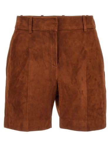 Shorts In Brown Suede - Ermanno Scervino - Modalova