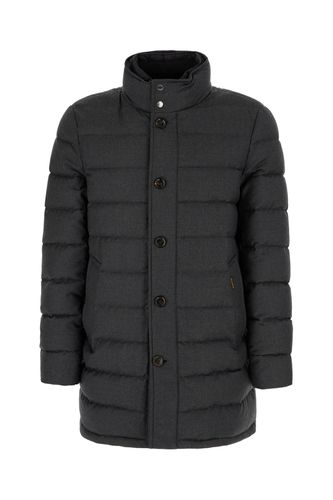 Dark Grey Wool Blend Calegari Down Jacket - Moorer - Modalova