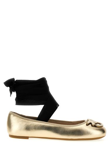 Leather Ballet Flats With Logo - Pinko - Modalova