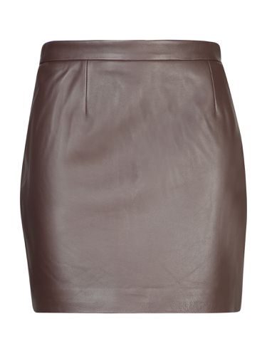 IRO Brown Leather Mini Skirt - IRO - Modalova