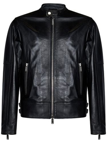 Dsquared2 Leather Biker Jacket - Dsquared2 - Modalova