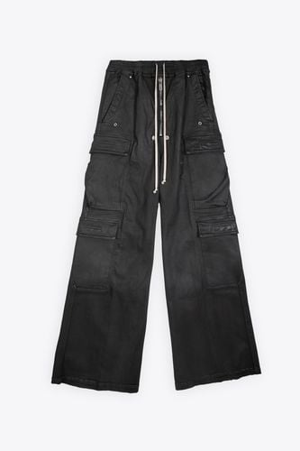 Pantaloni In Denim - Double Cargo Jumbo Belas Waxed black denim baggy cargo pant - Double Cargo Jumbo Belas - DRKSHDW - Modalova