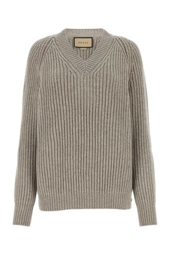 Gucci Dove Grey Wool Sweater - Gucci - Modalova