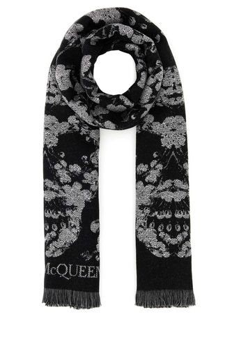 Embroidered Wool Scarf - Alexander McQueen - Modalova