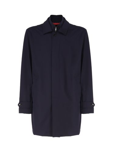 Standing Collar Layered Long Shirt - Fay - Modalova