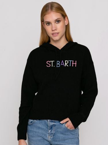 Cropped Knit Hoodie With St. Barth Embroidery - MC2 Saint Barth - Modalova