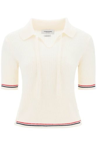 Thom Browne Merino Wool Polo Shirt - Thom Browne - Modalova