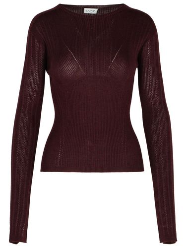 Lanvin Burgundy Wool Blend Sweater - Lanvin - Modalova