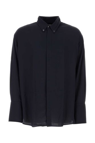 Midnight Blue Acetate Blend Oversize Shirt - Ami Alexandre Mattiussi - Modalova