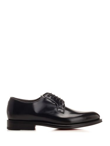 Santoni Black Leather Lace-up Shoe - Santoni - Modalova