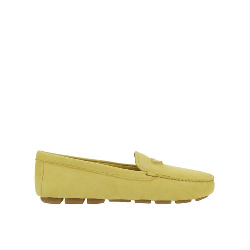 Prada Leather Logo Loafers - Prada - Modalova