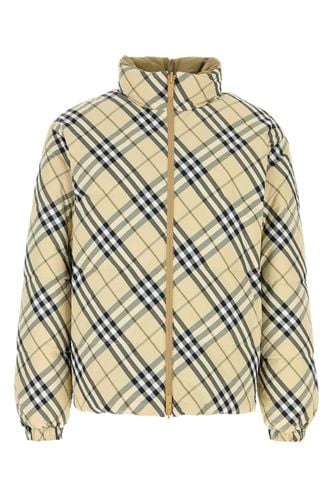 Printed Nylon Reversible Down Jacket - Burberry - Modalova