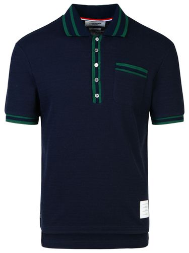 Cotton Blend Polo Shirt - Thom Browne - Modalova