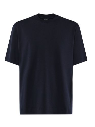 T-shirt In Blended Cotton And Silk - Zegna - Modalova