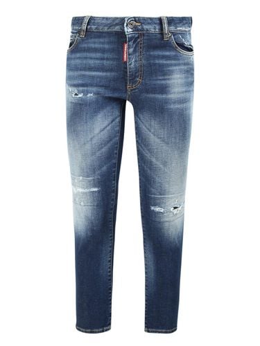 Distressed Mid-rise Cropped Jeans - Dsquared2 - Modalova