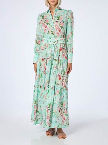 Woman Linen Dress Marbella With Flower Print - MC2 Saint Barth - Modalova