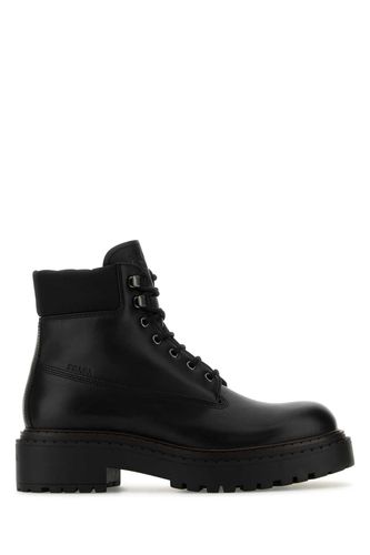 Prada Black Leather Ankle Boots - Prada - Modalova