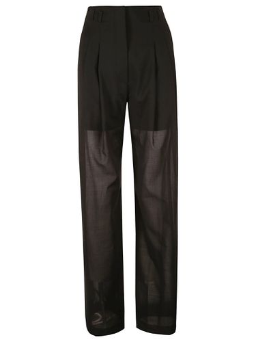 See Through Paneled Straight Leg Trousers - Philosophy di Lorenzo Serafini - Modalova