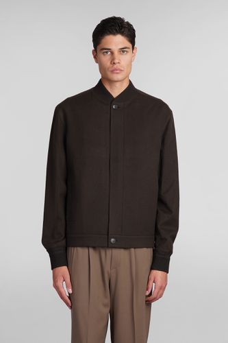 Zegna Bomber In Brown Cashmere - Zegna - Modalova