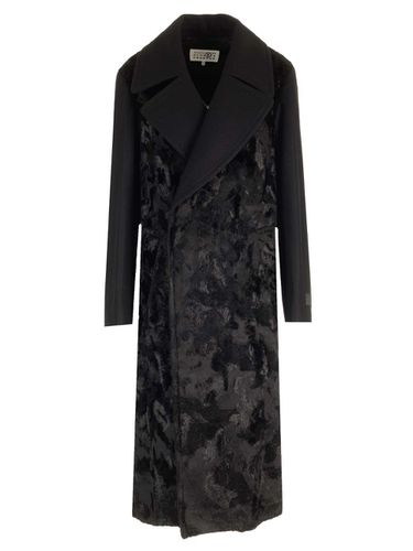 Fur Effect Long Coat - MM6 Maison Margiela - Modalova