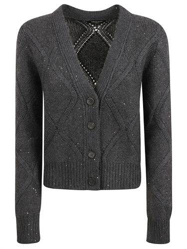 V-neck Buttoned Cardigan - Fabiana Filippi - Modalova