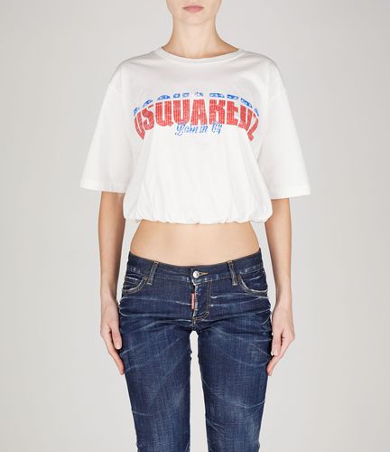 Dsquared2 White Cotton T-shirt - Dsquared2 - Modalova