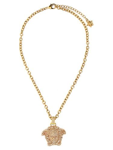 Embellished Medusa Pendant Neccklace - Versace - Modalova