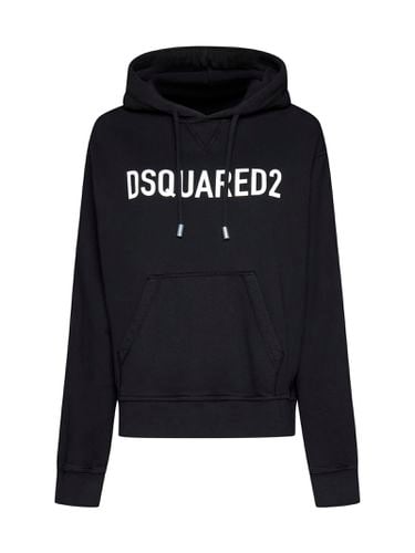 Cotton Sweatshirt With Hood And Logo - Dsquared2 - Modalova