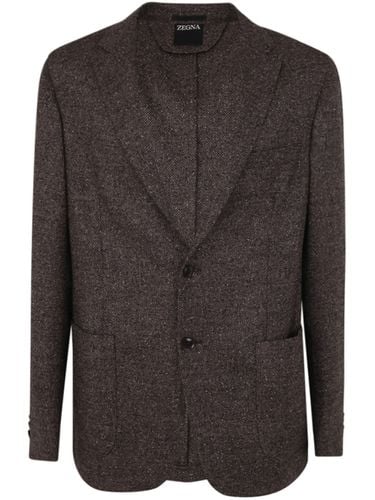 Zegna Wool And Silk Blend Jacket - Zegna - Modalova