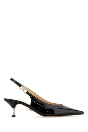 Leather Crystal Bow Pumps - Mach & Mach - Modalova