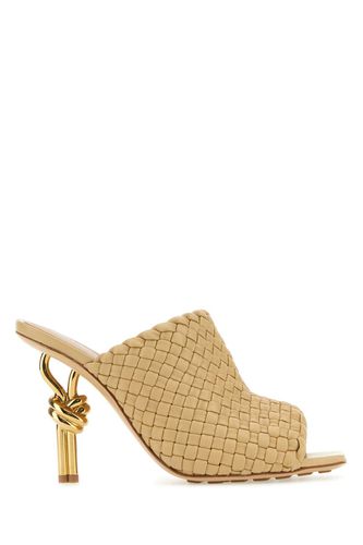 Beige Leather Knot Mules - Bottega Veneta - Modalova