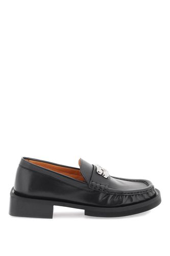 Ganni Rhinestone Logo Loafers - Ganni - Modalova