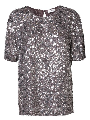 Parosh Silver Sequined Blouse - Parosh - Modalova