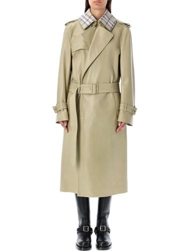 Long Leather Trench Coat - Burberry London - Modalova