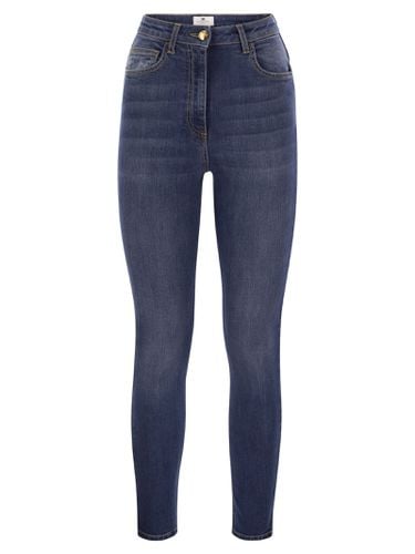 Stretch Cotton Skinny Jeans - Elisabetta Franchi - Modalova