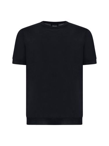 T-shirt In Silk - Giorgio Armani - Modalova