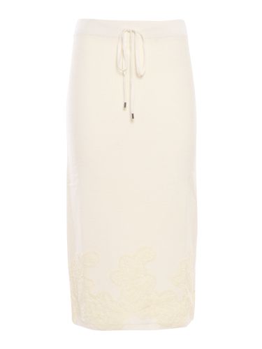 Knitted Skirt With Embroidery - Ermanno Ermanno Scervino - Modalova